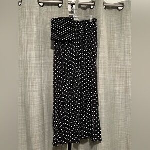 Polka Dot Black and White Skirt set